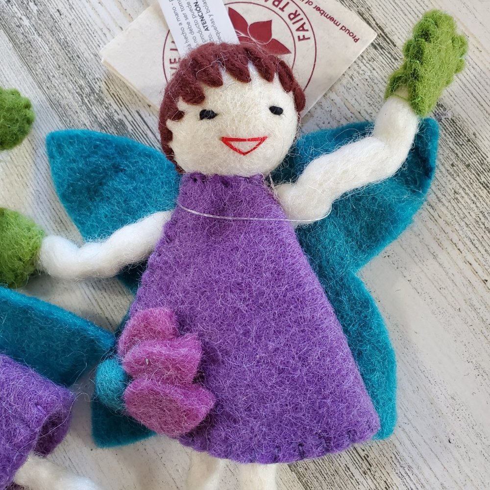 Hand Felted Tooth Fairy Doll With Pocket Fair Trade Made In Nepal